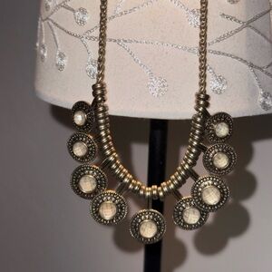 Lucky Brand Gold-Tone Necklace with Cream Accents